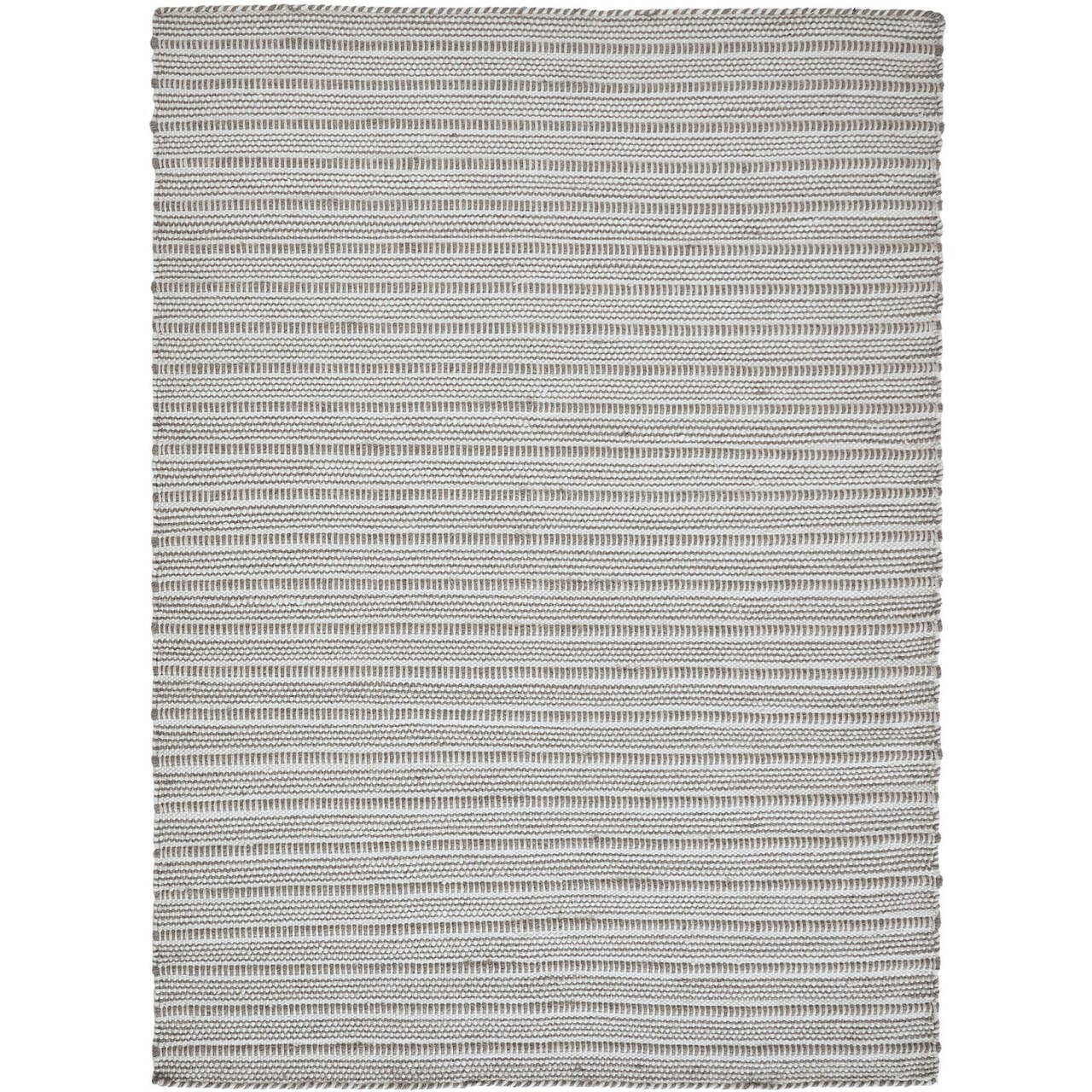 Signature Home Collection Seamless Textured Rectangular Area Throw Rug - 7' x 10.25’ - Cream and Gray